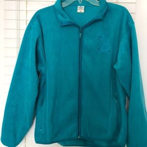 GOGO Fleece Jacket Full Zip SZ XL Like new Blue Green